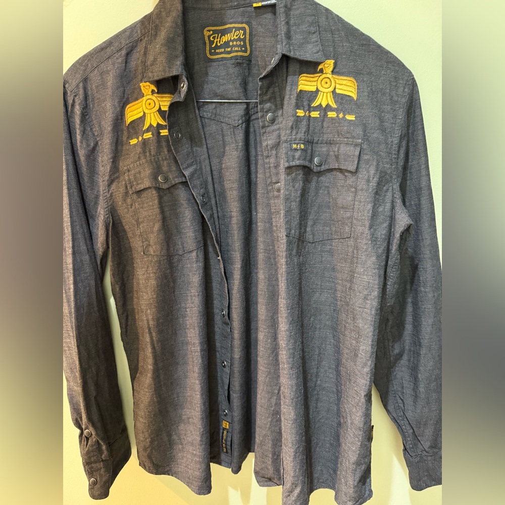 Howler Brothers Gaucho Snap Shirt Men Medium ACL TV Anniversary Thunderbirds